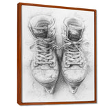 Hockey Skates In Grey And Tones - Sport Hockey Canvas Wall Art
