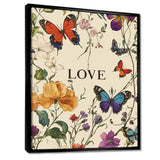 Love Butterflies In Blue And Orange Tones - Butterfly Wall Art Prints