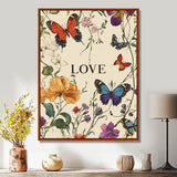 Love Butterflies In Blue And Orange Tones - Butterfly Wall Art Prints