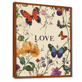 Love Butterflies In Blue And Orange Tones - Butterfly Wall Art Prints