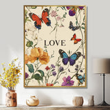 Love Butterflies In Blue And Orange Tones - Butterfly Wall Art Prints