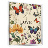 Love Butterflies In Blue And Orange Tones - Butterfly Wall Art Prints