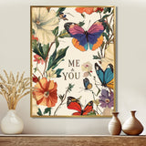 Love Butterflies In Blue And Pink Tones - Blue Butterfly Wall Art