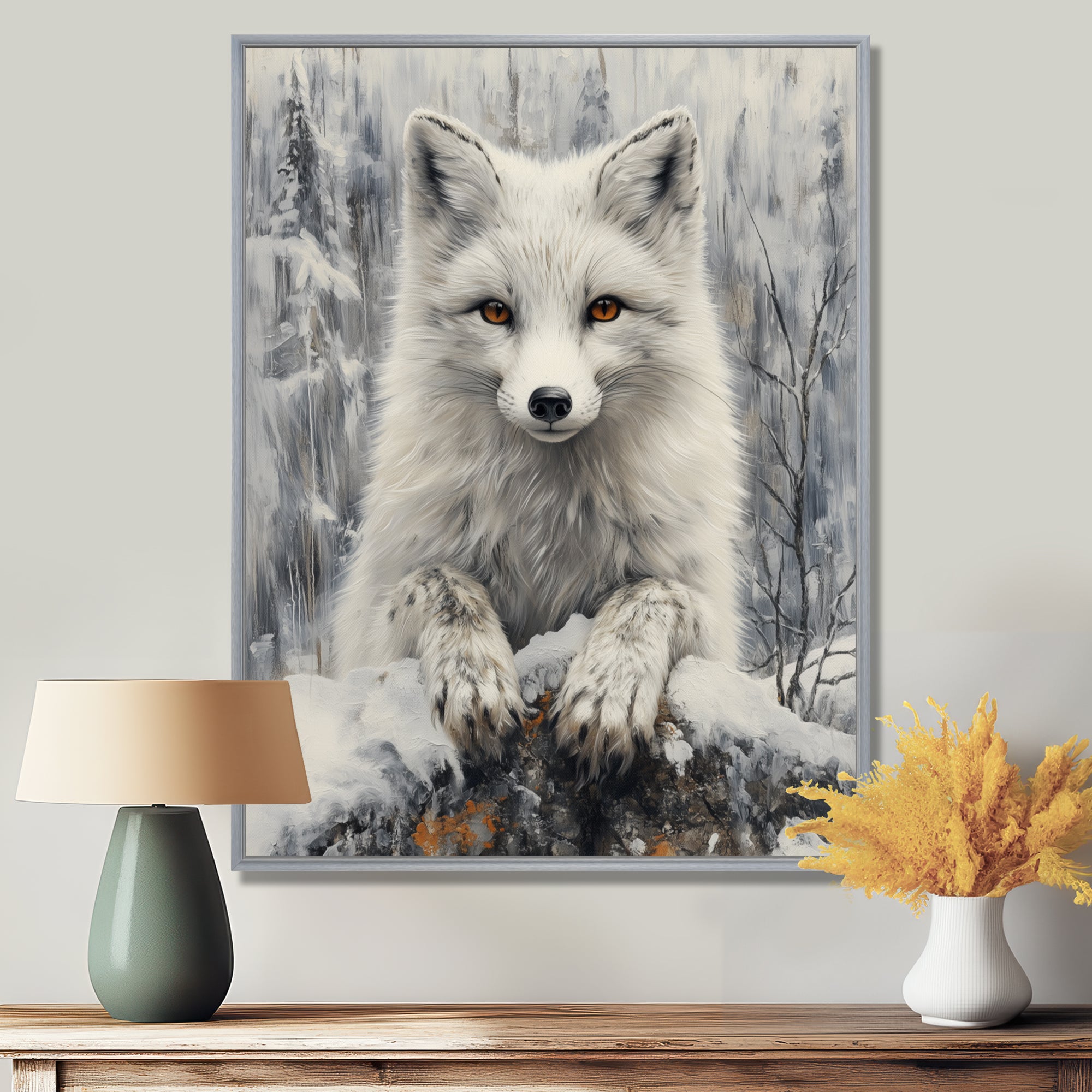 Grey Arctic Fox In The Yukon - Wolf Home Decor Art