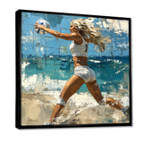 Volleyball Player Serving The Ball I - Volleyball Canvas Wall Art