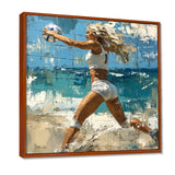 Volleyball Player Serving The Ball I - Volleyball Canvas Wall Art