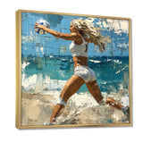Volleyball Player Serving The Ball I - Volleyball Canvas Wall Art