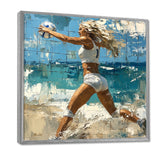 Volleyball Player Serving The Ball I - Volleyball Canvas Wall Art