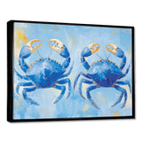 Coastal Blue Crab Battle - Crab Wall Decor
