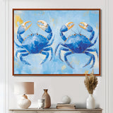 Coastal Blue Crab Battle - Crab Wall Decor