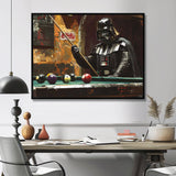 Dark Vader Playing Billiards I - Billiards Canvas Wall Art