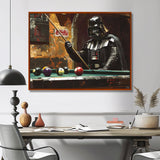 Dark Vader Playing Billiards I - Billiards Canvas Wall Art
