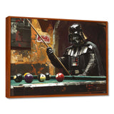 Dark Vader Playing Billiards I - Billiards Canvas Wall Art