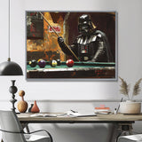 Dark Vader Playing Billiards I - Billiards Canvas Wall Art