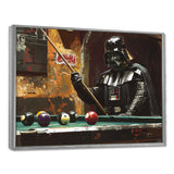 Dark Vader Playing Billiards I - Billiards Canvas Wall Art