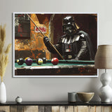 Dark Vader Playing Billiards I - Billiards Canvas Wall Art