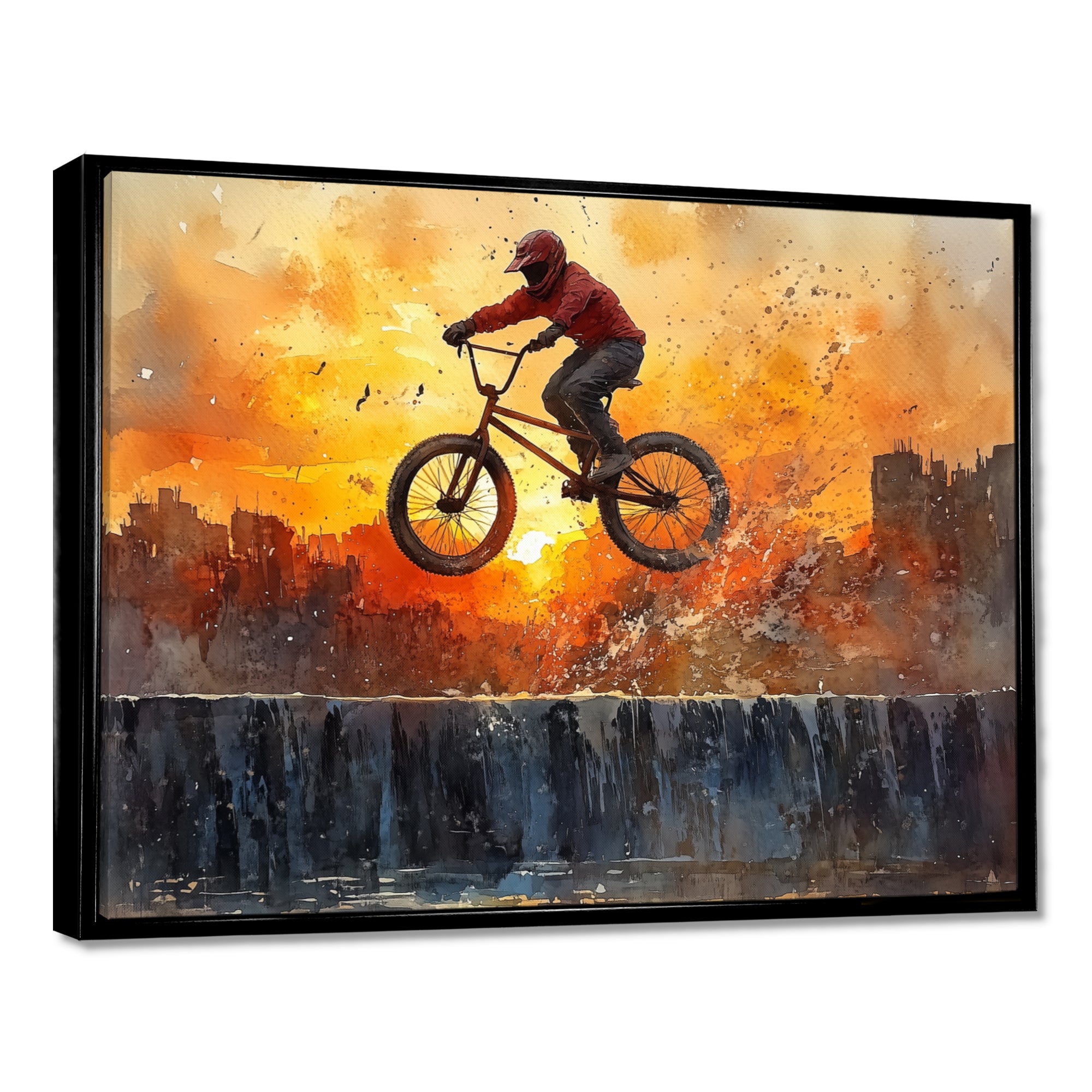 Orange BMX Legacy - Cycling Canvas Wall Art