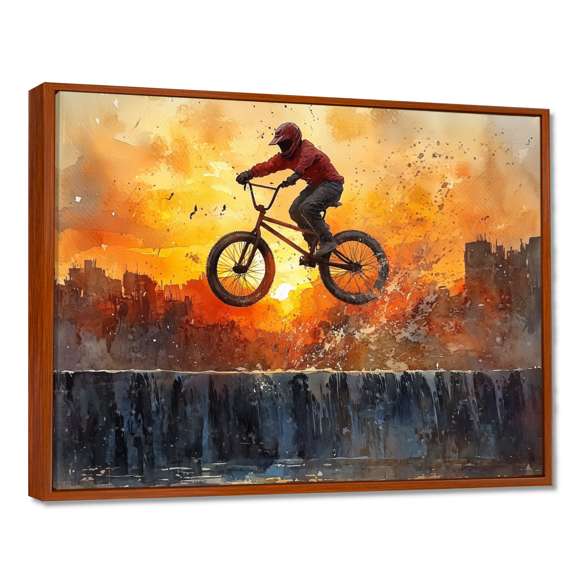 Orange BMX Legacy - Cycling Canvas Wall Art