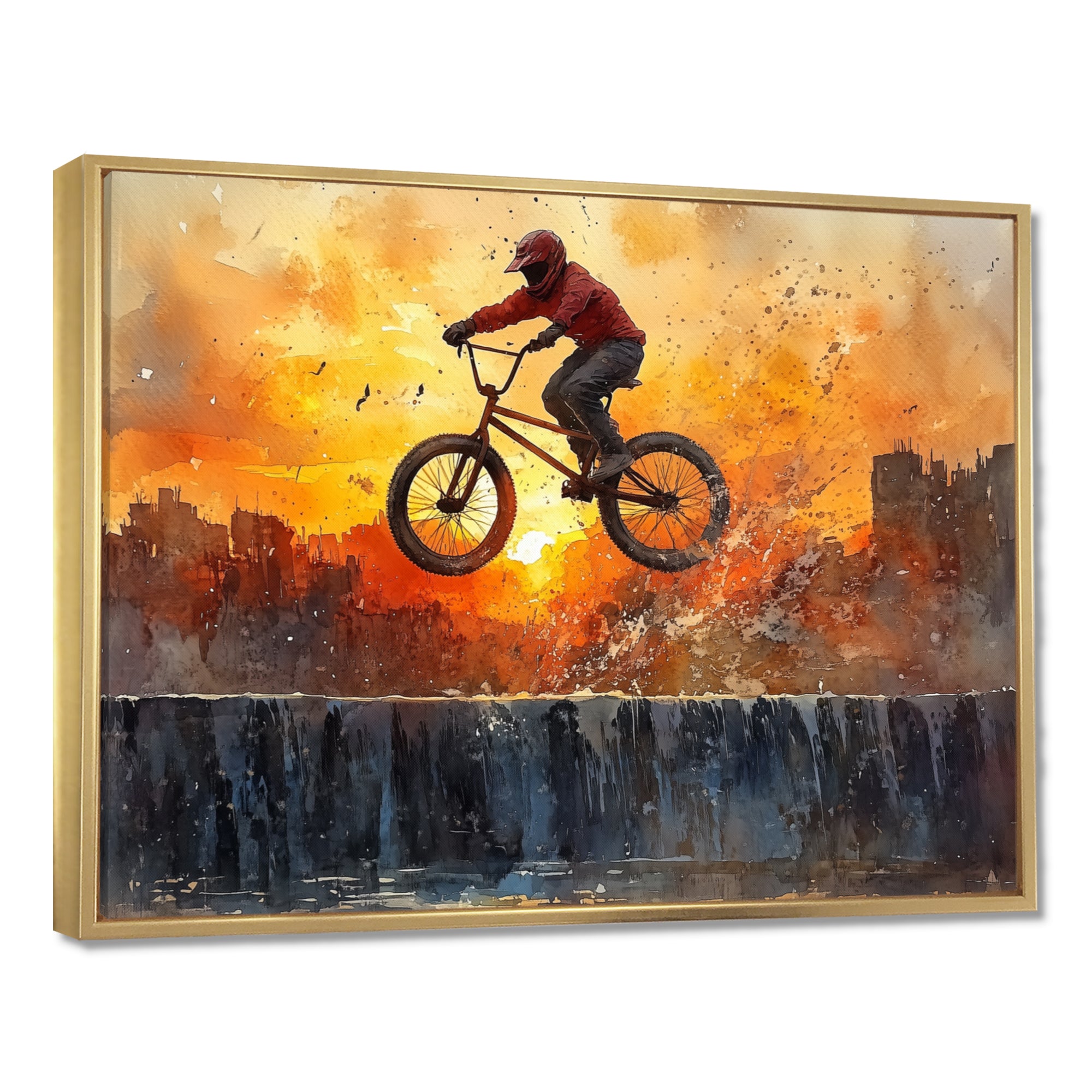 Orange BMX Legacy - Cycling Canvas Wall Art