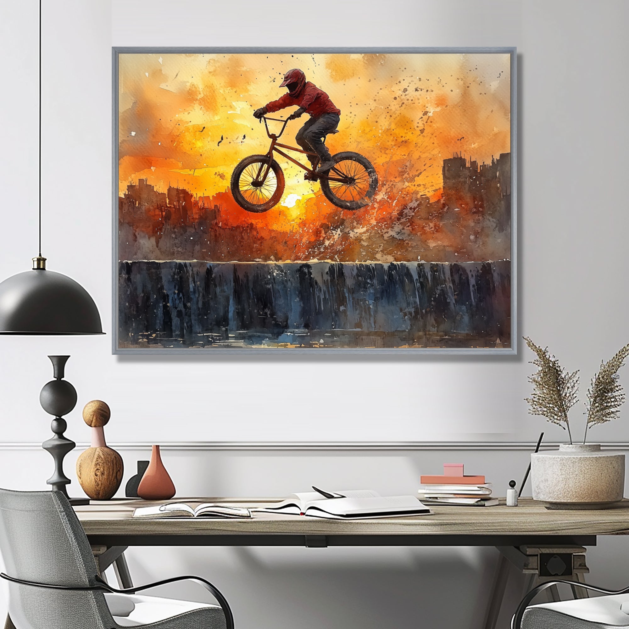 Orange BMX Legacy - Cycling Canvas Wall Art