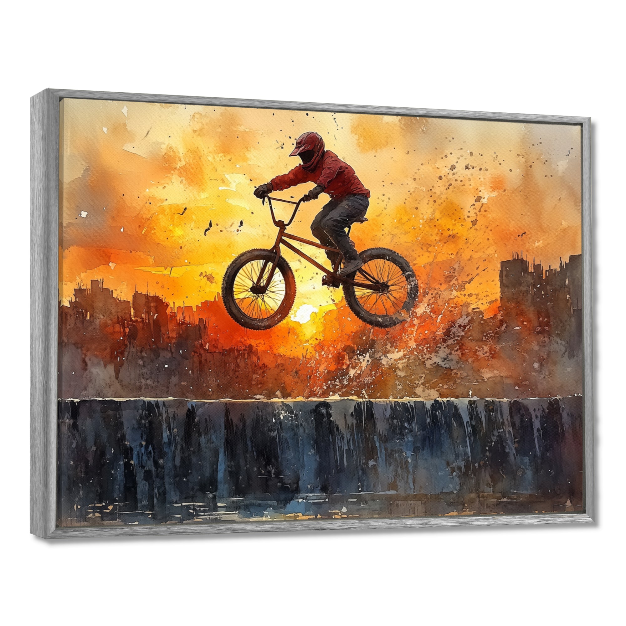 Orange BMX Legacy - Cycling Canvas Wall Art