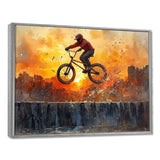 Orange BMX Legacy - Cycling Canvas Wall Art