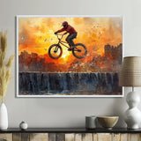 Orange BMX Legacy - Cycling Canvas Wall Art