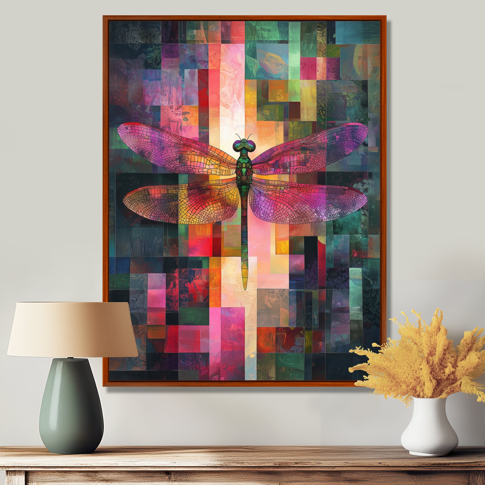 Pink Dragonfly's Auroras Dance - Dragonfly Wall Decor
