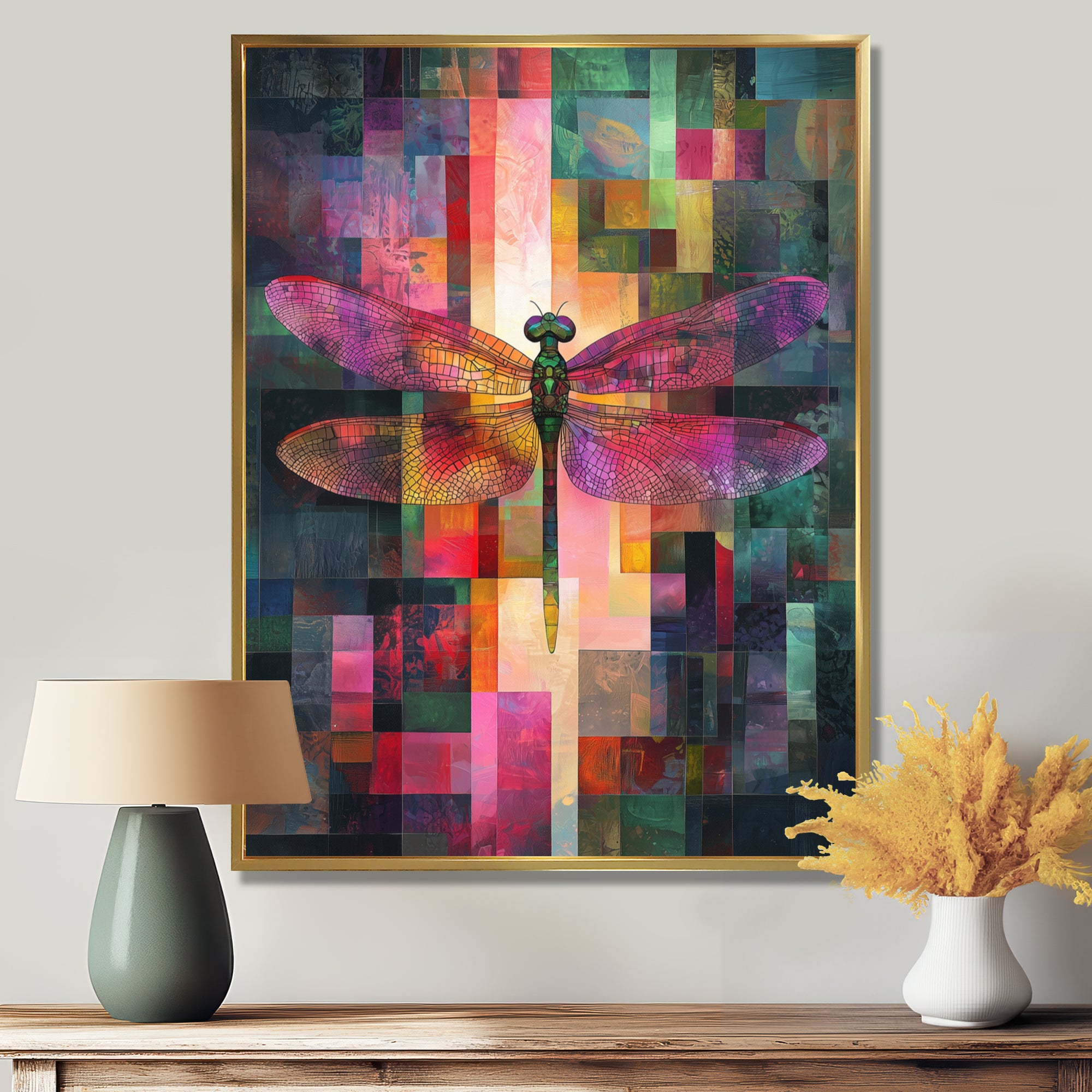 Pink Dragonfly's Auroras Dance - Dragonfly Wall Decor
