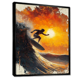 Yellow Surfing Competition - Surfing Canvas Wall Art