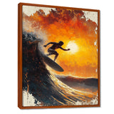 Yellow Surfing Competition - Surfing Canvas Wall Art