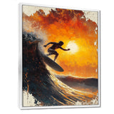 Yellow Surfing Competition - Surfing Canvas Wall Art