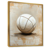 White Volleyball Ballon Minimalism Vibes - Volleyball Canvas Wall Art