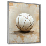 White Volleyball Ballon Minimalism Vibes - Volleyball Canvas Wall Art
