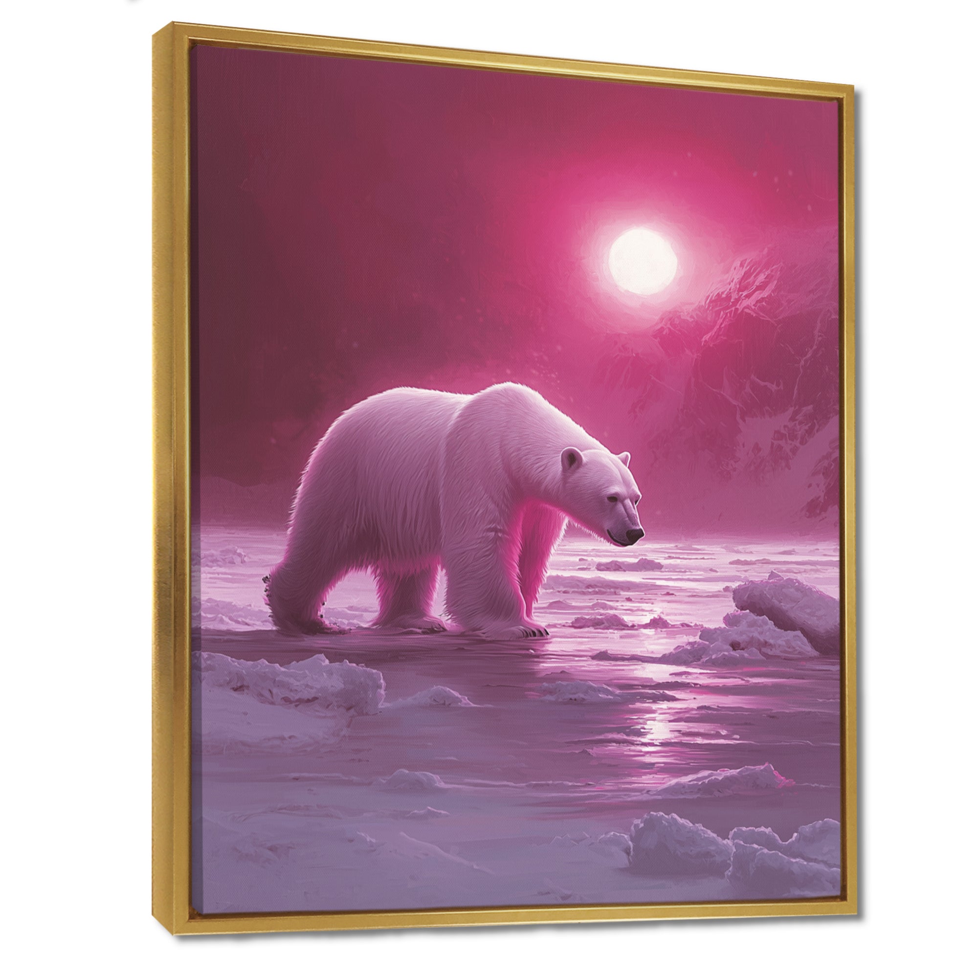 Polar Bear In The Midnight Sun - Bear Wall Decor