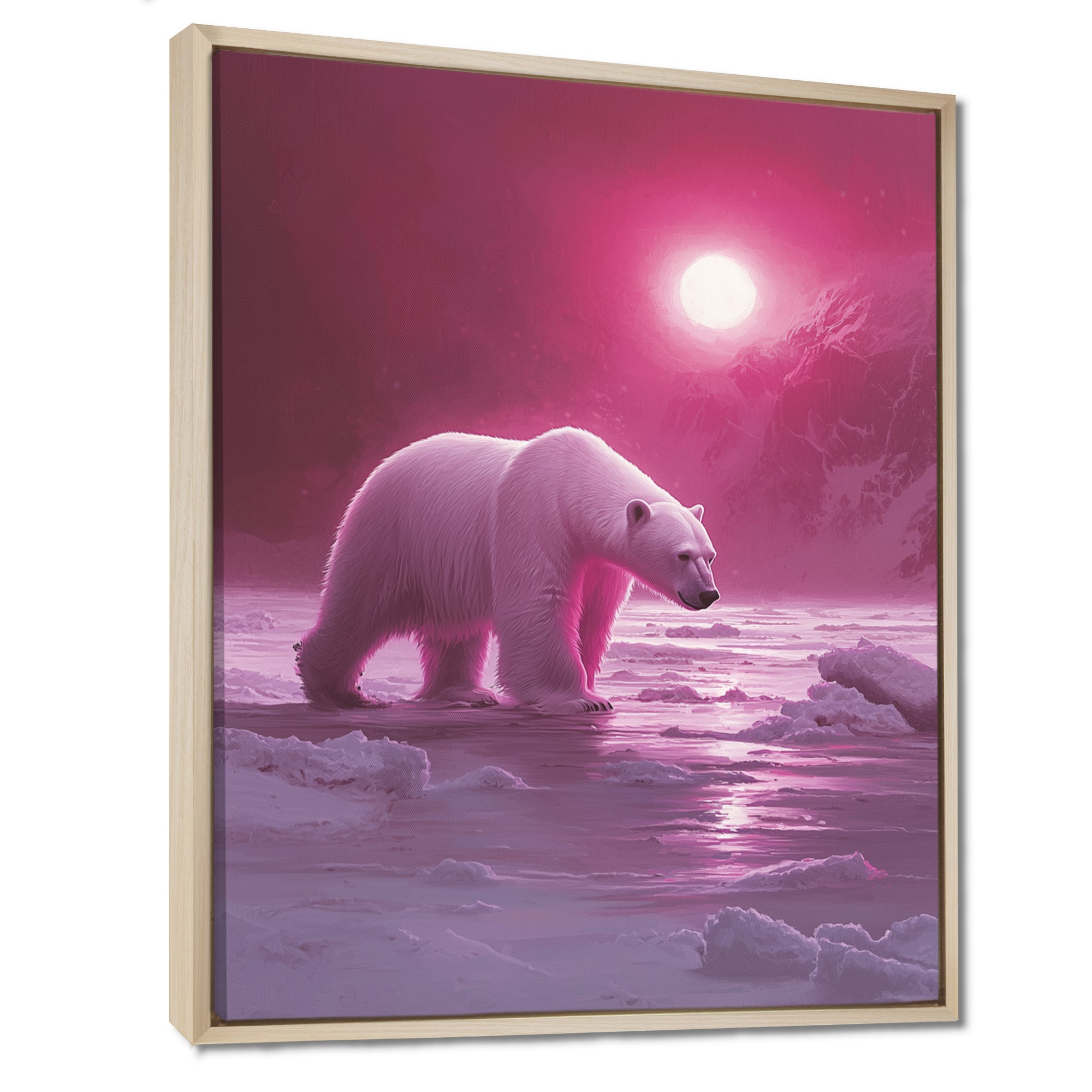 Polar Bear In The Midnight Sun - Bear Wall Decor