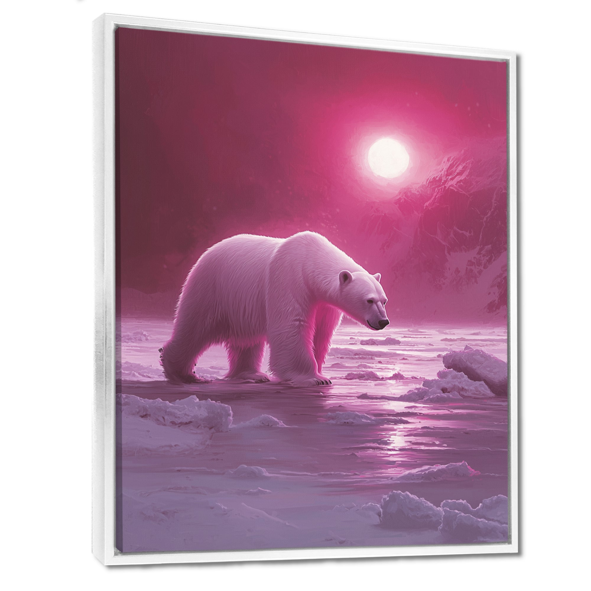 Polar Bear In The Midnight Sun - Bear Wall Decor