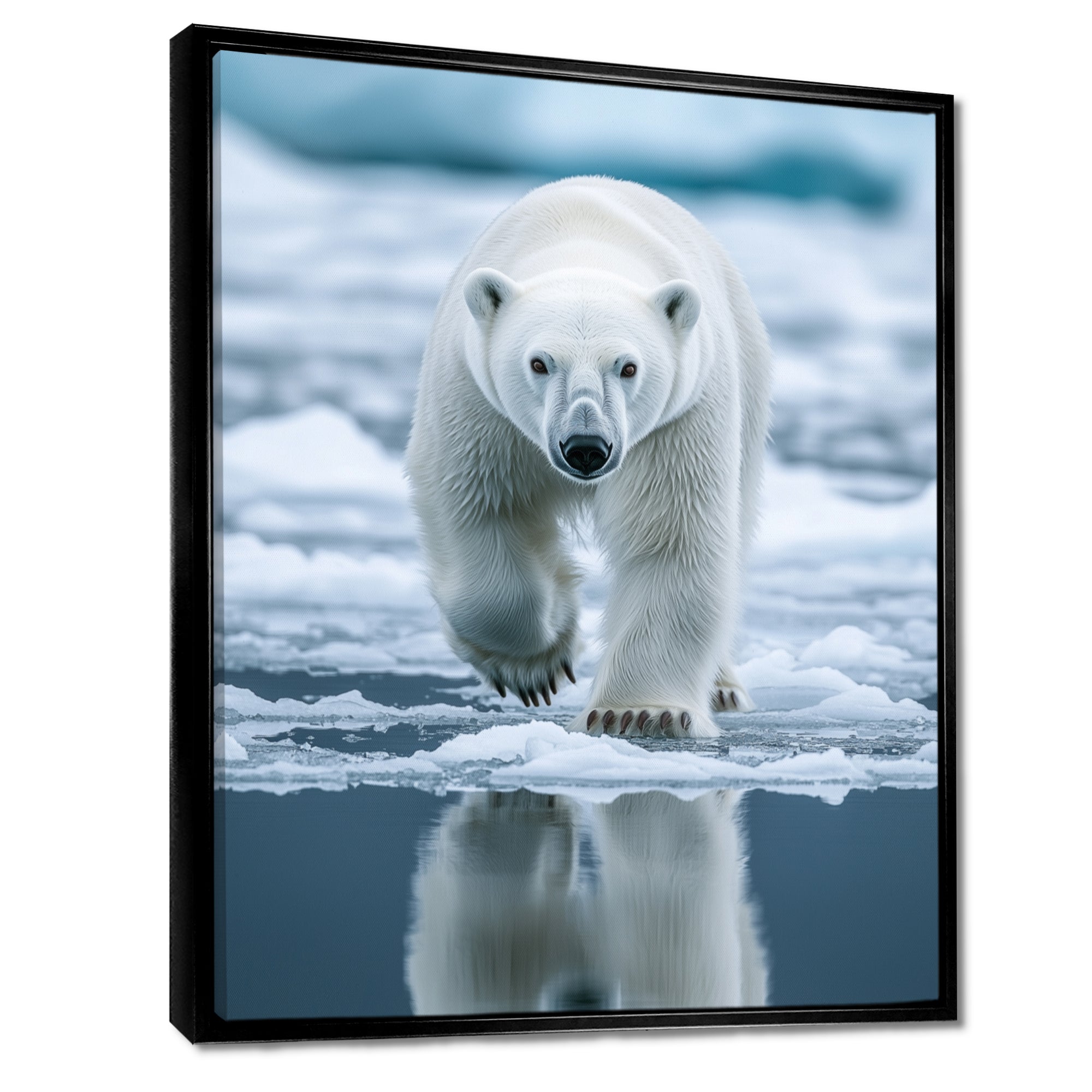 Polar Bear On The Ice Floes - Bear Wall Art Prints