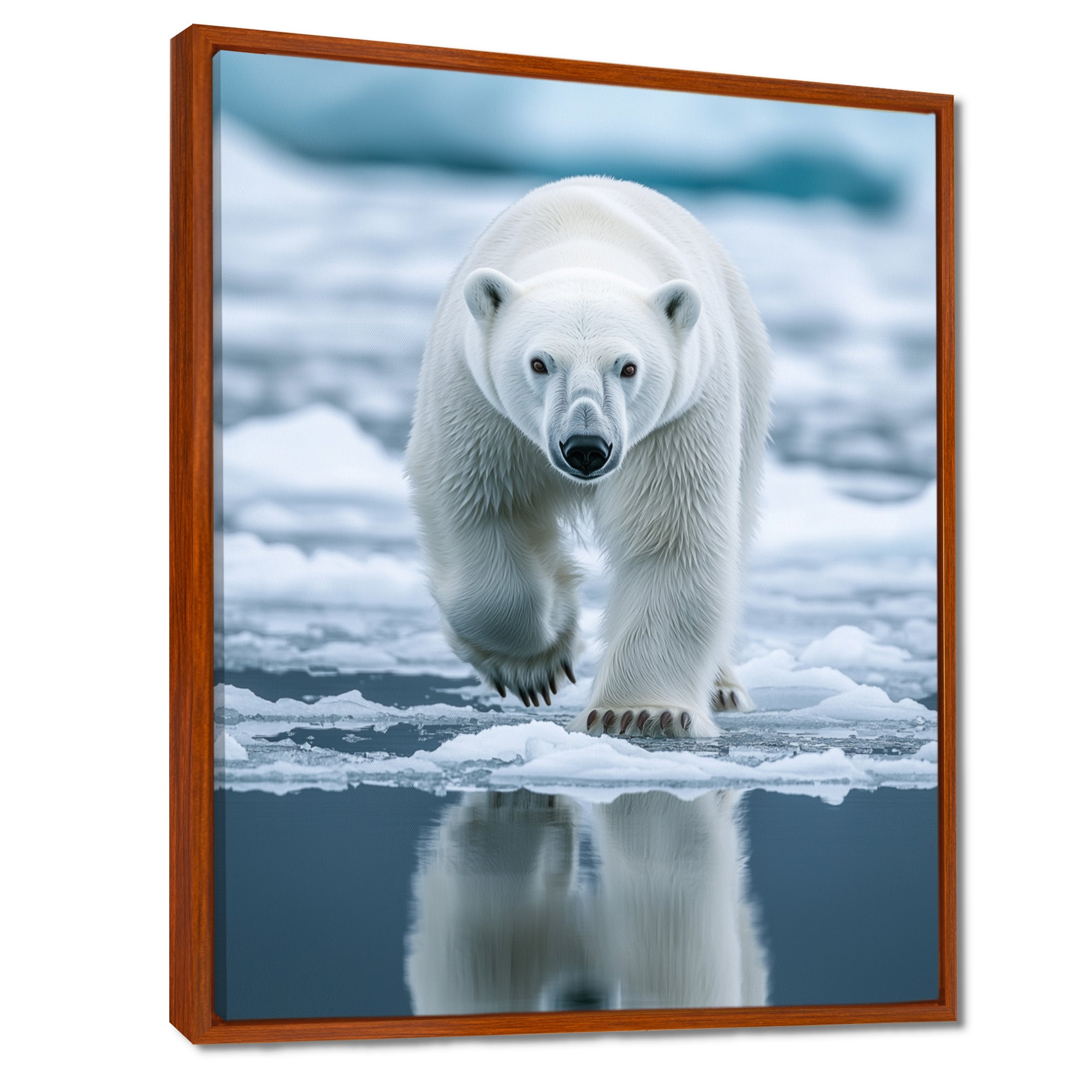 Polar Bear On The Ice Floes - Bear Wall Art Prints