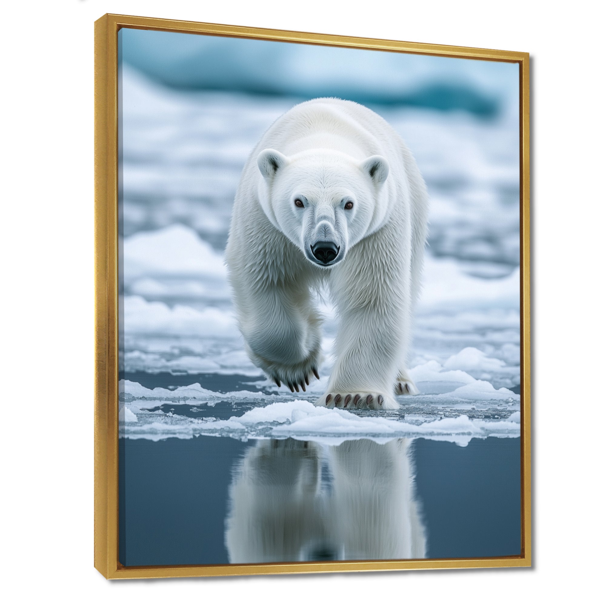 Polar Bear On The Ice Floes - Bear Wall Art Prints