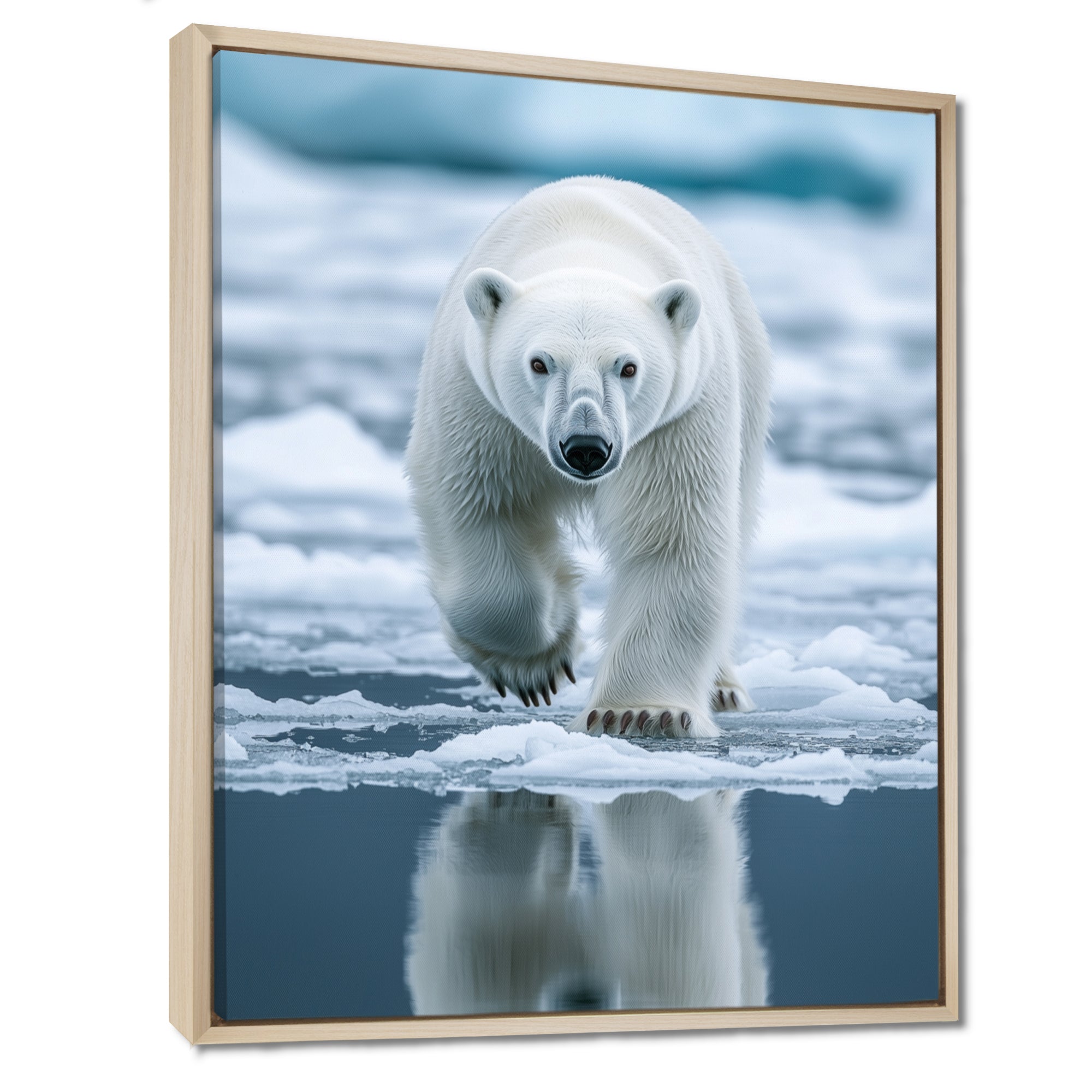Polar Bear On The Ice Floes - Bear Wall Art Prints