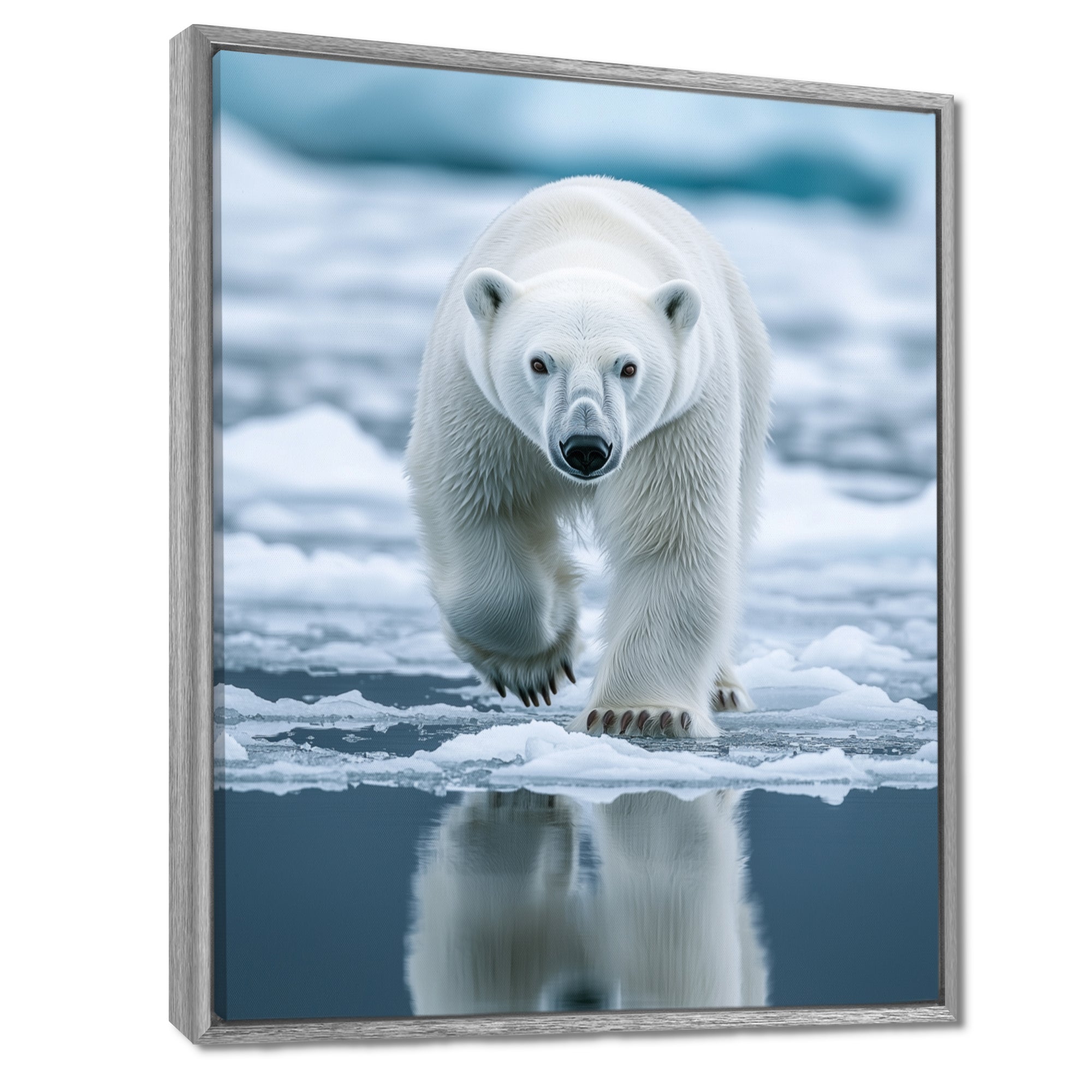 Polar Bear On The Ice Floes - Bear Wall Art Prints