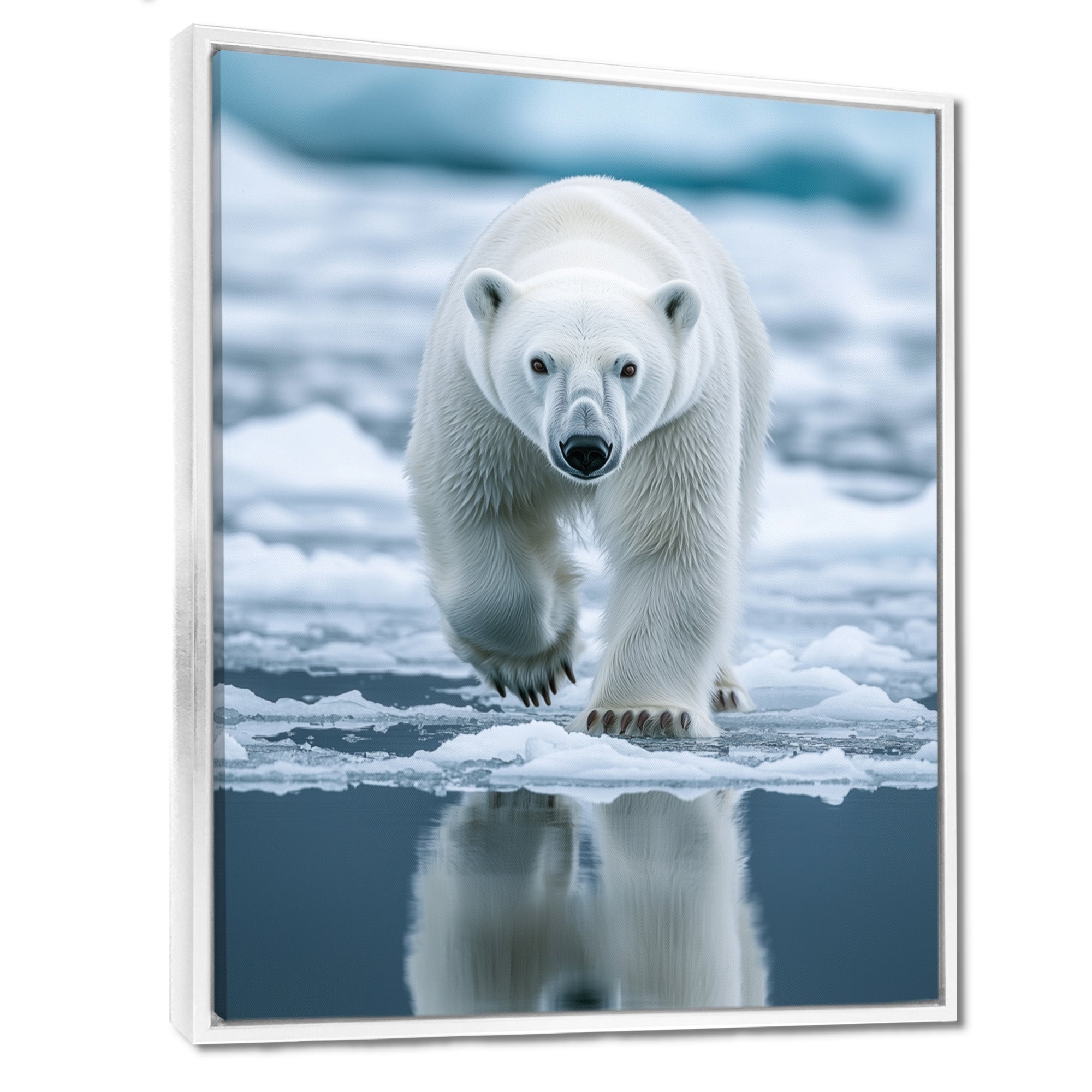 Polar Bear On The Ice Floes - Bear Wall Art Prints