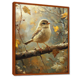 Cute Bird Sparrow On A Fallen Branch - Bird Living Room Wall Art