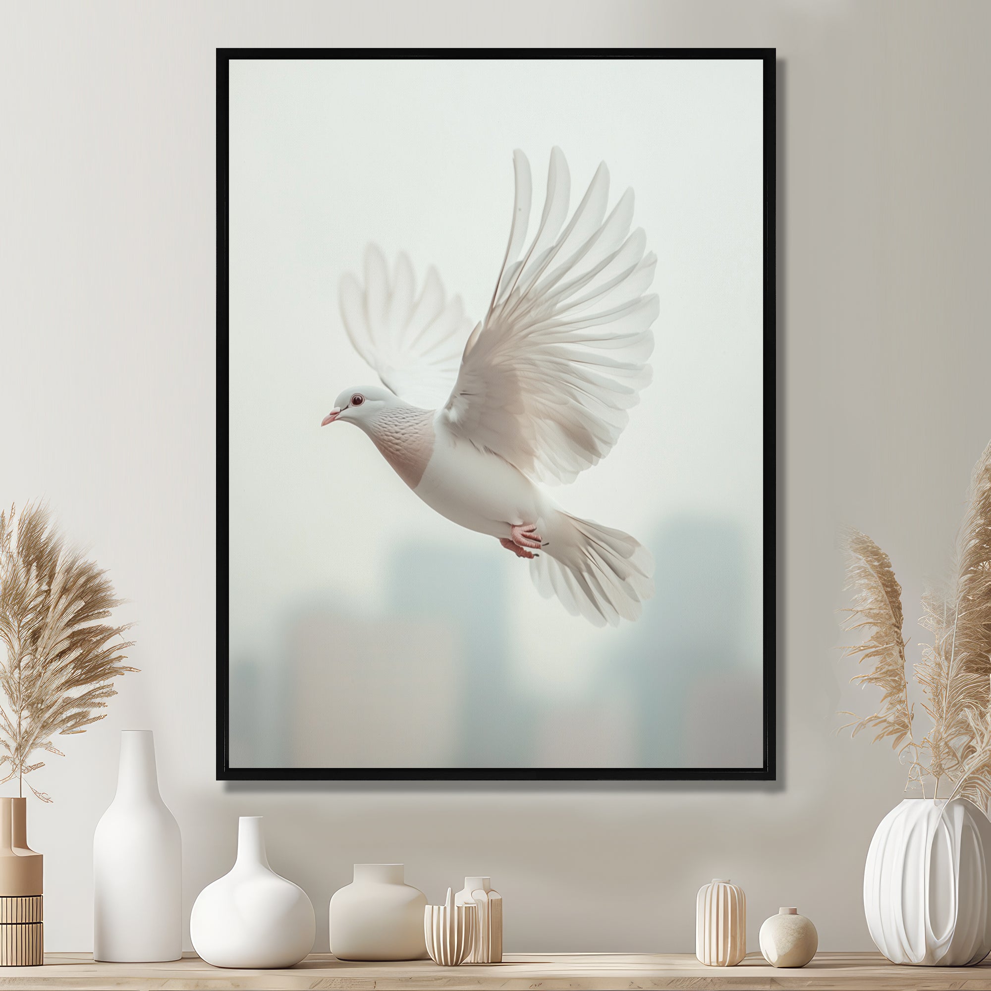 Columbidae Dove In The Urban Sky - Dove Home Decor Art