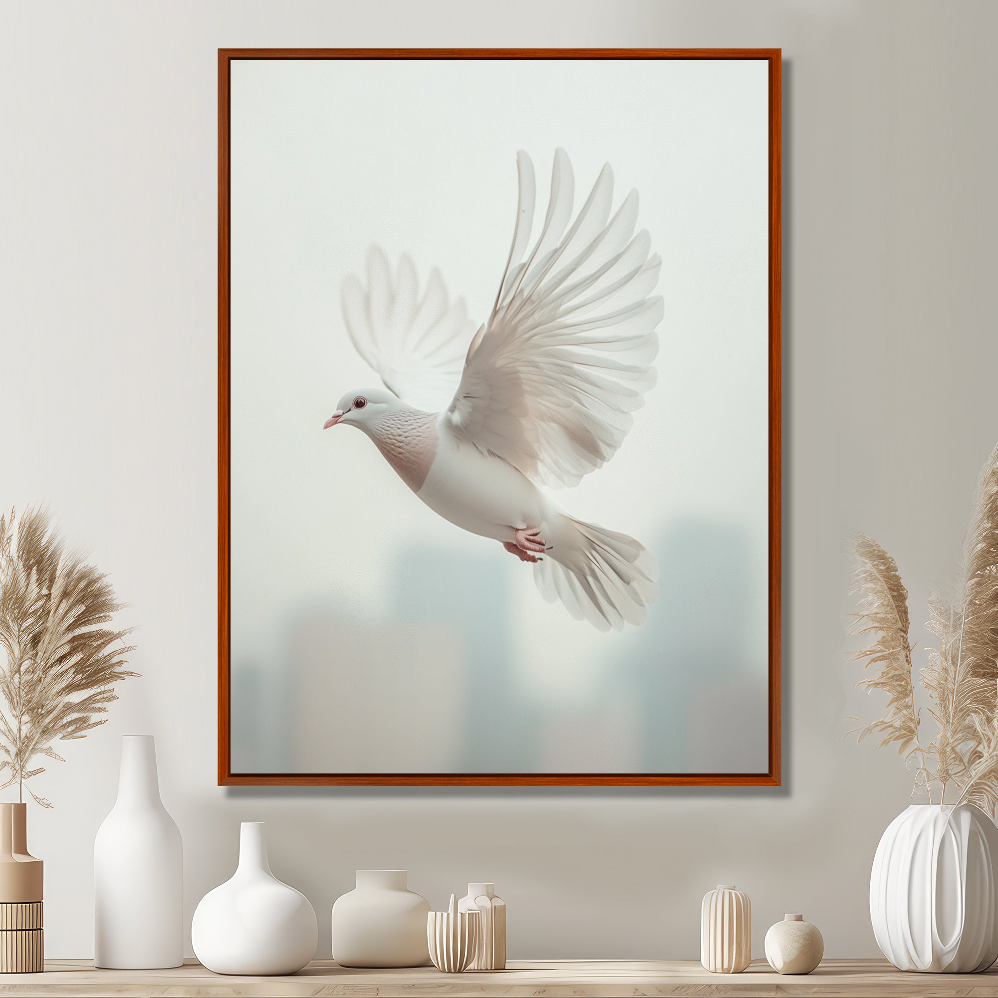 Columbidae Dove In The Urban Sky - Dove Home Decor Art