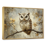 Gentle Owl In Winter - Owl Bedroom Wall Art