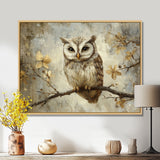 Gentle Owl In Winter - Owl Bedroom Wall Art