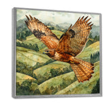 Eagle Hawk Over The Pasture - Bird Wall Art Prints