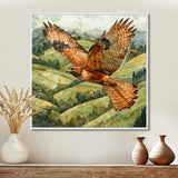 Eagle Hawk Over The Pasture - Bird Wall Art Prints